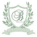 Matriz de Bordado - Brasão Folhas Letra B