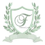 Matriz de Bordado - Brasão Folhas Letra F