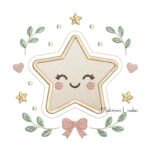 Matriz de Bordado Estrelinha com Raminhos