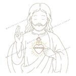 Matriz de Bordado - Jesus Sagrado Coração