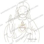 Matriz de Bordado Jesus Sagrado Coração