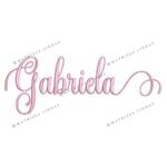 Matriz de Bordado - Nome Gabriela Letra Cursiva