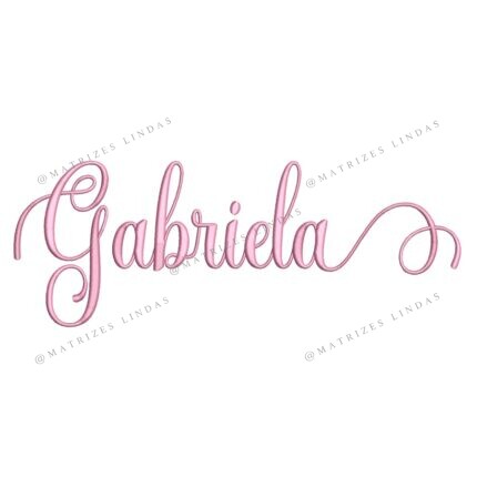 Matriz de Bordado - Nome Gabriela Letra Cursiva