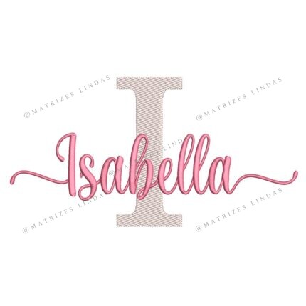 Matriz de Bordado - Nome Isabella Sobreposto 04