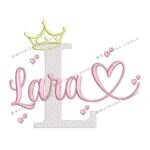 Matriz de Bordado - Nome Lara Sobreposto 03
