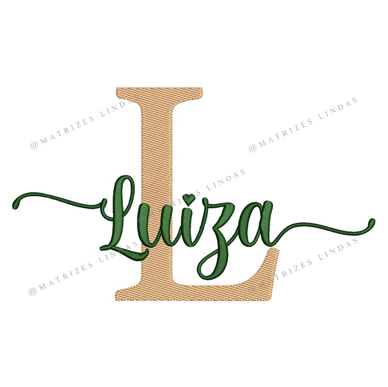 Matriz de Bordado - Nome Luiza Sobreposto 02