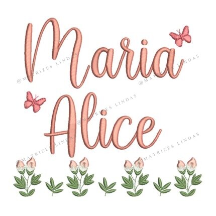 Matriz de Bordado - Nome Maria Alice 04