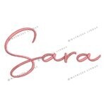 Matriz de Bordado - Nome Sara Letra Cursiva 02