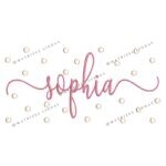 Matriz de Bordado - Nome Sophia com Poá 04