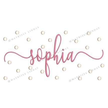 Matriz de Bordado - Nome Sophia com Poá 04
