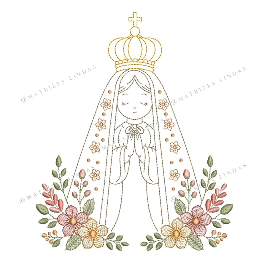 Matriz de Bordado - Nossa Senhora Aparecida Matriz de Bordado - Nossa Senhora Aparecida