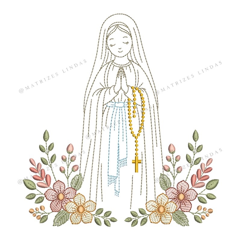 Matriz de Bordado - Nossa Senhora de Lourdes