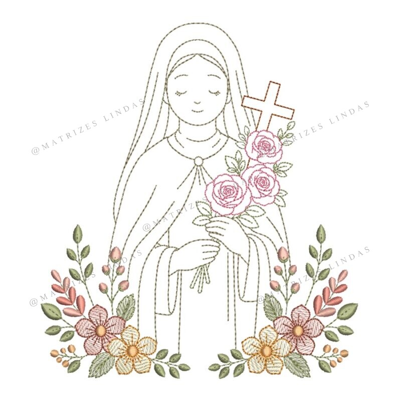Matriz de Bordado - Santa Teresinha