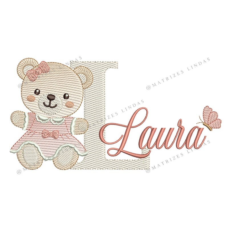 Matriz de Bordado - Ursinha Laura 10