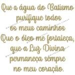 Matriz de Bordado - Frase de Batismo