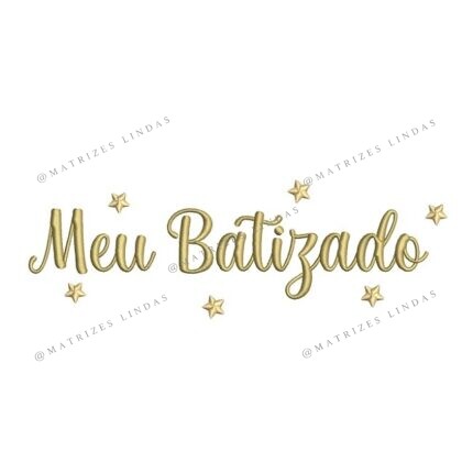 Matriz de Bordado Meu Batizado