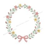 Matriz de Bordado - Moldura Flores
