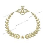 Matriz de Bordado - Moldura com Anjinho
