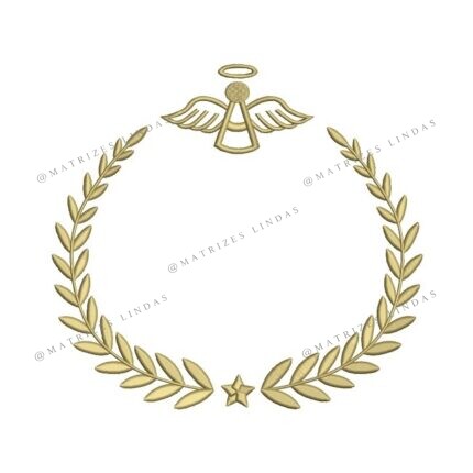 Matriz de Bordado - Moldura com Anjinho