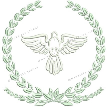 Matriz de Bordado - Moldura com Pombinha