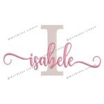 Matriz de Bordado - Nome Isabele Sobreposto