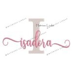 Matriz de Bordado - Nome Isadora Sobreposto