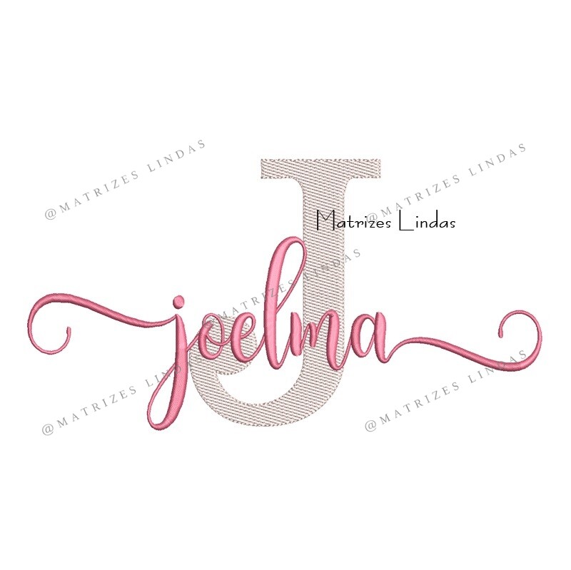 Matriz de Bordado - Nome Joelma Sobreposto