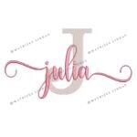 Matriz de Bordado - Nome Julia Sobreposto