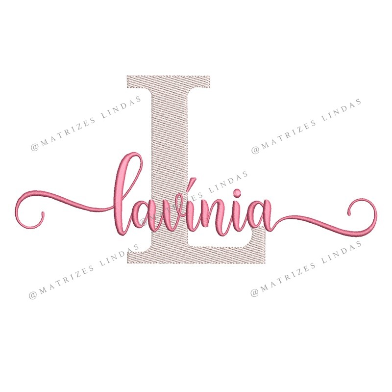 Matriz de Bordado - Nome Lavínia Sobreposto