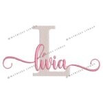 Matriz de Bordado - Nome Lívia Sobreposto