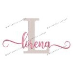 Matriz de Bordado - Nome Lorena Sobreposto