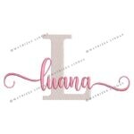 Matriz de Bordado - Nome Luana Sobreposto