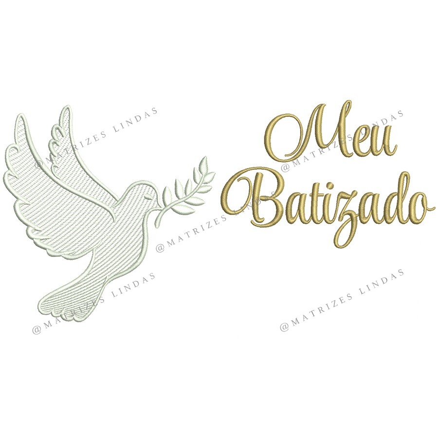 Matriz de Bordado - Pombo Meu Batizado Matriz de Bordado - Pombo Meu Batizado