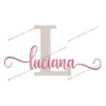 Matriz para Bordado Nome Luciana Sobreposto