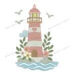 Matriz de Bordado - Farol com Flores